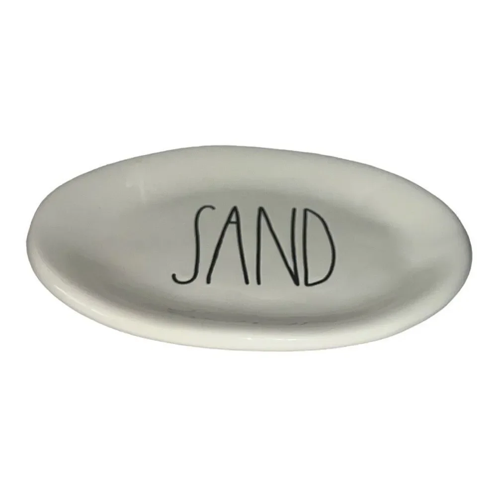 Rae Dunn ceramic oval SAND platter